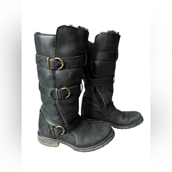 Steve Madden Faux Fur Combat Boots - Picture 2 of 7